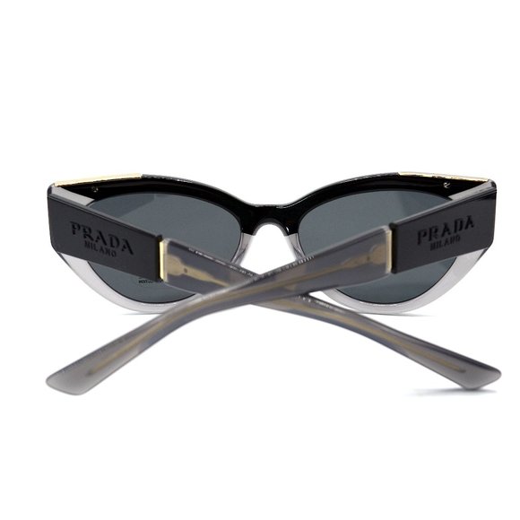 NEW PRADA PR 03WS 03M5S0 BLACK / OPAL GREY AUTHENTIC SUNGLASSES 55-18 - Picture 7 of 7